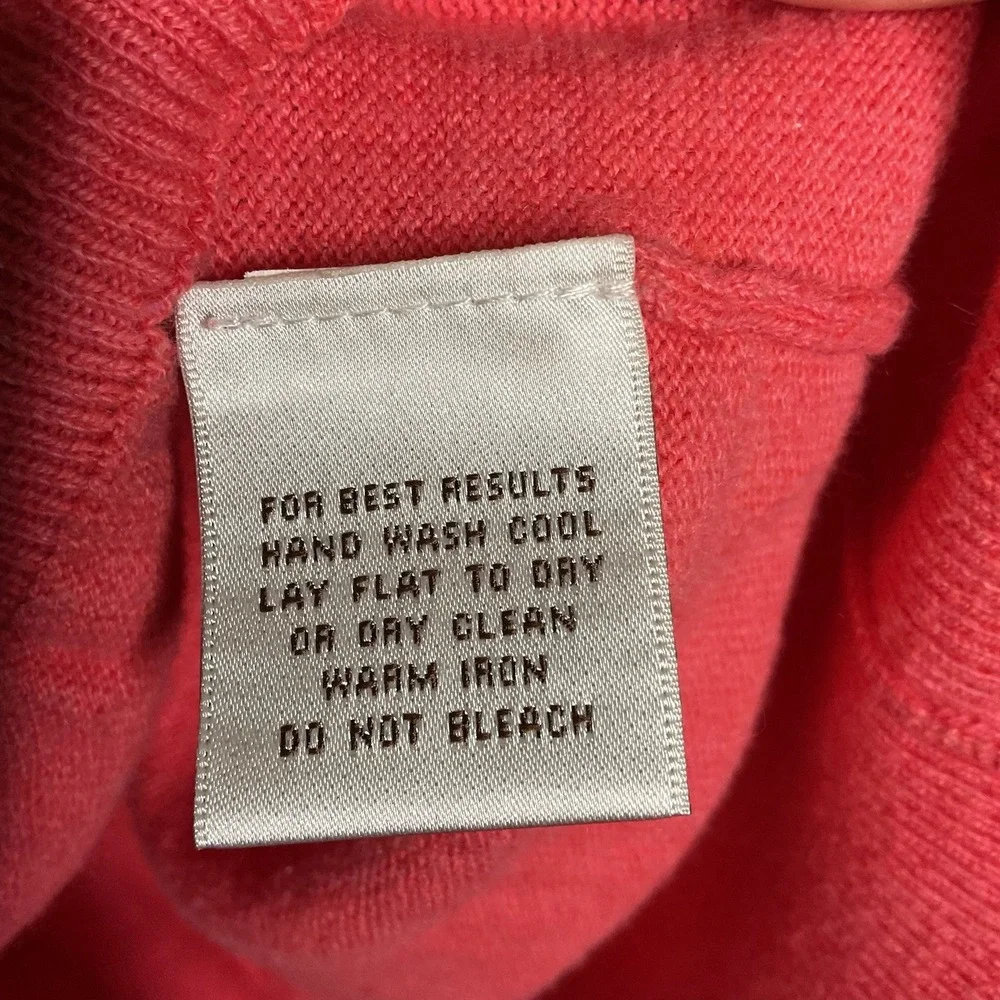 Peter Millar Sweater Mens Medium Pink Luxury Blend Cotton Cashmere V-Neck Pullov
